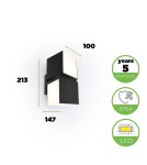 Outdoor wall lamps - Lutec Outdoor Wall CUBA 5193801012 - product 3