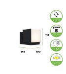 Outdoor wall lamps - Lutec Outdoor Wall CUBA 5193803012 - product 5