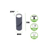 Outdoor wall lamps - Lutec Outdoor Wall TUBON 5198501118 - product 6