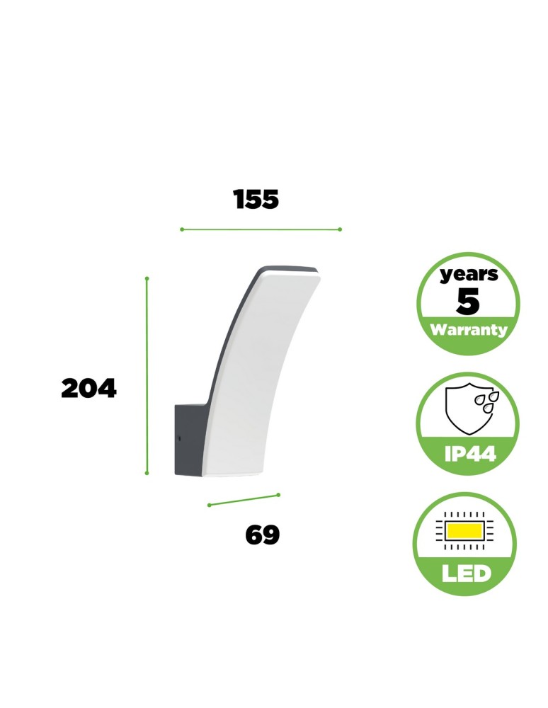 Outdoor wall lamps - Lutec Outdoor Wall Mounted KILO 5203901335 - product kolory-swiatla.pl 3