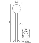 Standing garden lamps - SU-MA Balls/Elipses 60 K 5002/2/K 200 Standing - product 3