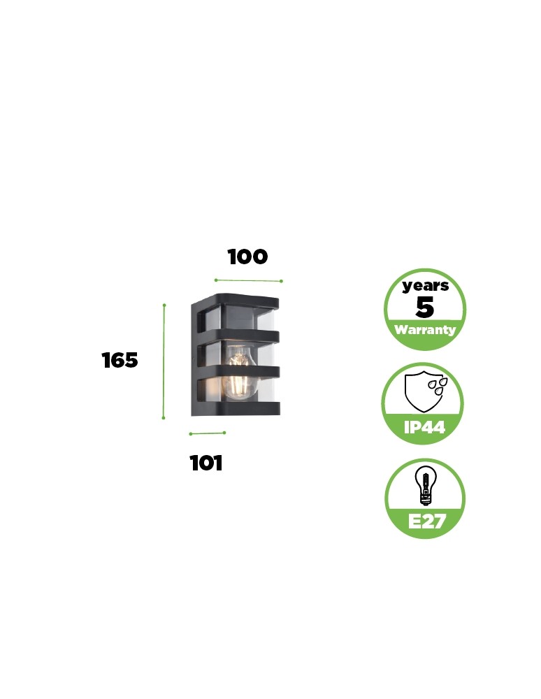 Outdoor wall lamps - Lutec Outdoor Wall Mounted DALTON 5214501330 - product kolory-swiatla.pl 6