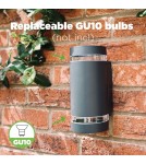 Outdoor wall lamps - Lutec FOCUS Wall-mounted 2xGU10 Anthracite 5604011118 - product 8