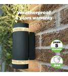 Outdoor wall lamps - Lutec FOCUS Wall-mounted 2xGU10 Anthracite 5604011118 - product 9