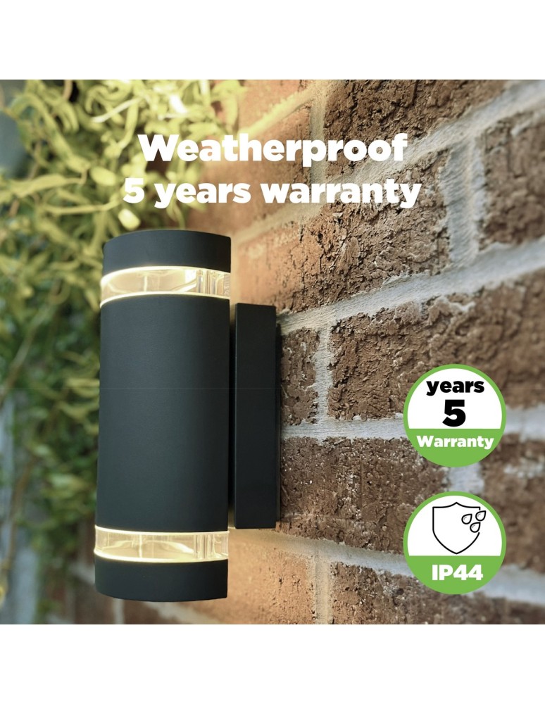 Outdoor wall lamps - Lutec FOCUS Wall-mounted 2xGU10 Anthracite 5604011118 - product kolory-swiatla.pl 9