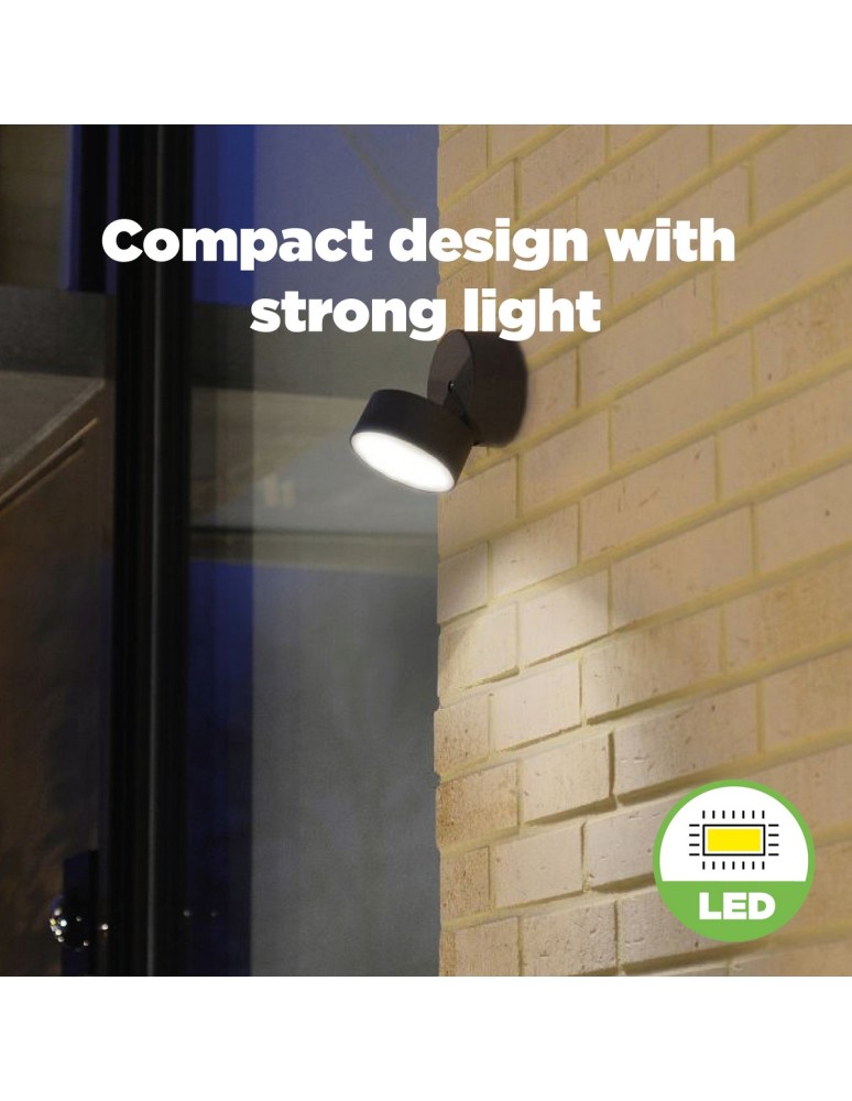 Outdoor wall lamps - Lutec TRUMPET LED Ceiling Anthracite 5626001118 - product kolory-swiatla.pl 5