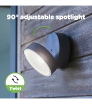 Outdoor wall lamps - Lutec TRUMPET Wall-mounted LED Charcoal Grey 5626101125 - product 6