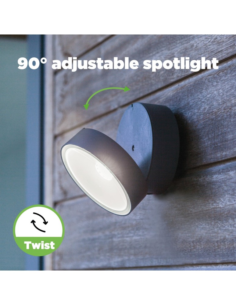 Outdoor wall lamps - Lutec TRUMPET Wall-mounted LED Charcoal Grey 5626101125 - product kolory-swiatla.pl 6