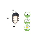 Outdoor wall lamps - Lutec BULLO LED ceiling grey 6383001118 - product 7