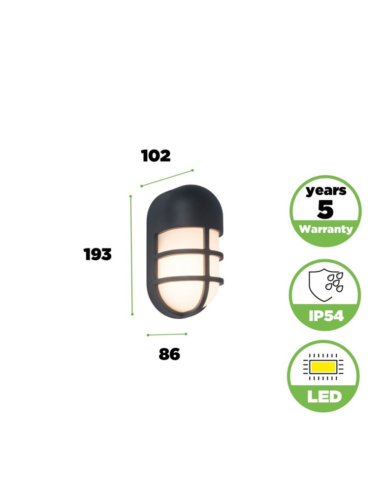 Outdoor wall lamps - Lutec BULLO LED ceiling grey 6383001118 - product kolory-swiatla.pl 7