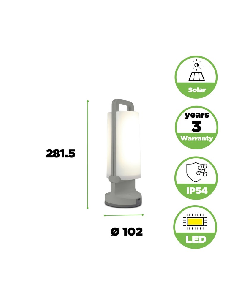 Lutec DRAGONFLY Outdoor LED Silver Grey 6904101337