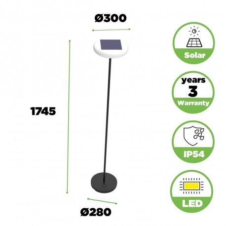 Lutec Zewnętrzna Przenośna Solarna POPS SOLAR 6910901012
