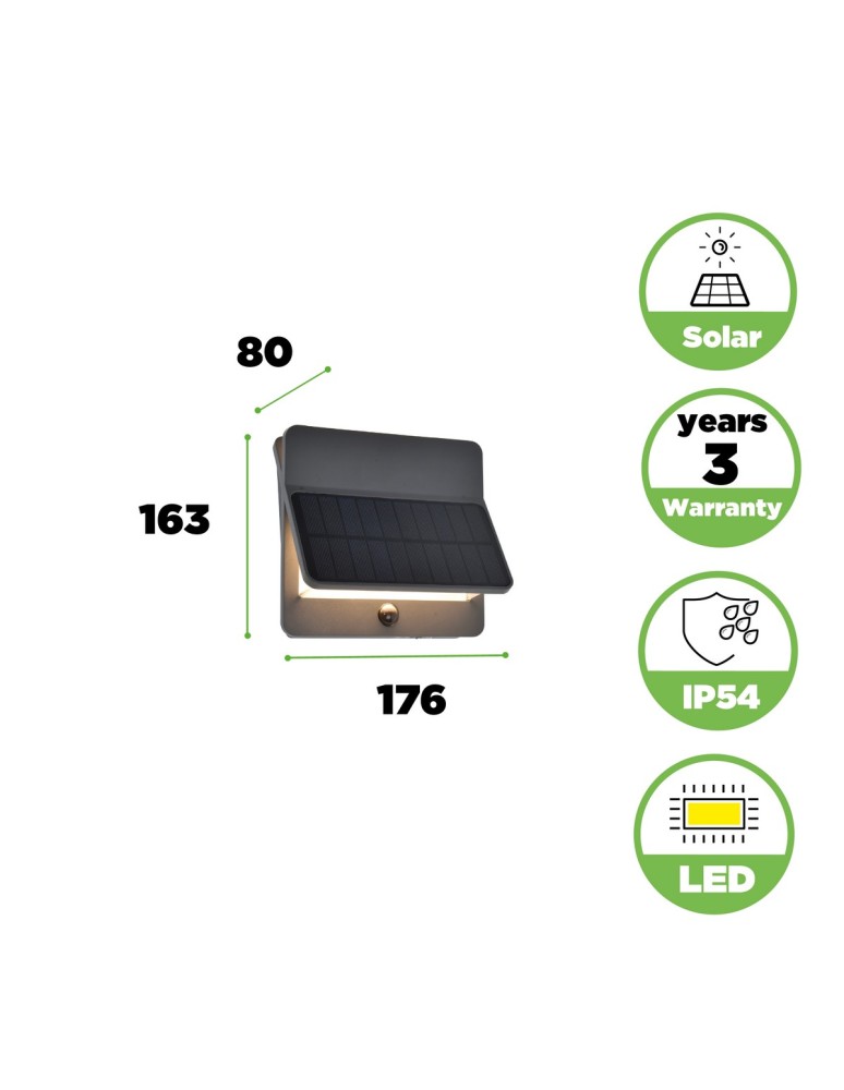 Solar lamps - Lutec Outdoor Solar ALETA SOLAR 6915401118 - product kolory-swiatla.pl 6