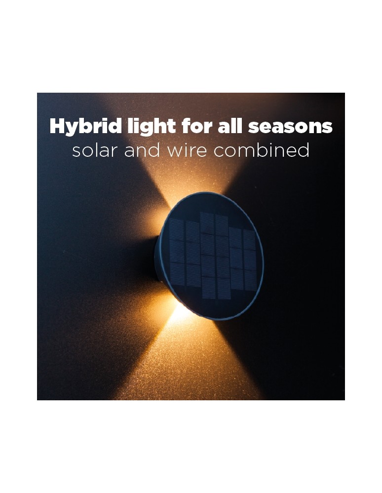 Outdoor wall lamps - Lutec Outdoor Solar Hybrid BELKA HYBRID 6915601335 - product kolory-swiatla.pl 10