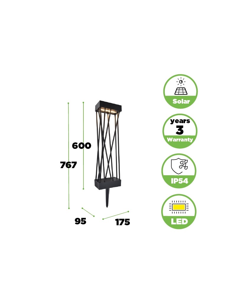 Solar lamps - Lutec Outdoor Solar SPIDO SOLAR 6915901012 - product kolory-swiatla.pl 9