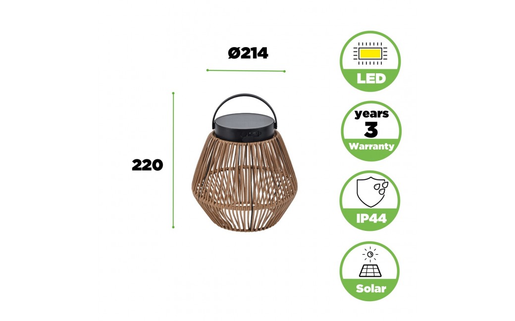 Lutec Zewnętrzna Solarna COPPA SOLAR 6933708330