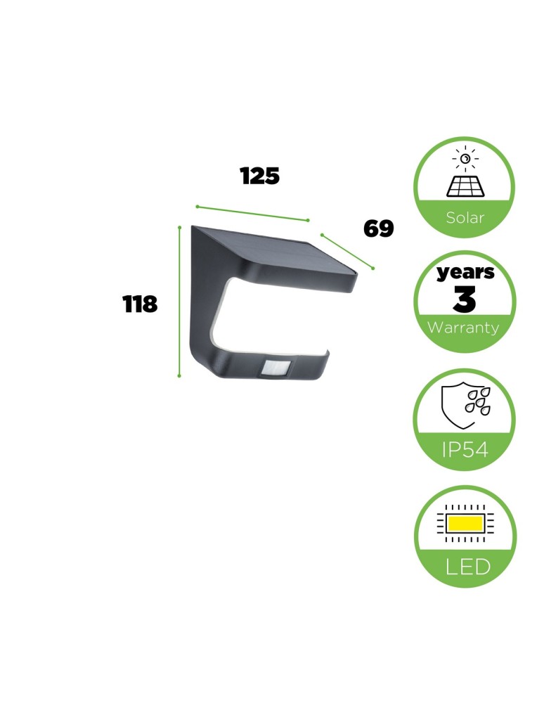 Solar lamps - Lutec Outdoor Solar TRY - MOVEMENT SENSOR 6939101330 - product kolory-swiatla.pl 5