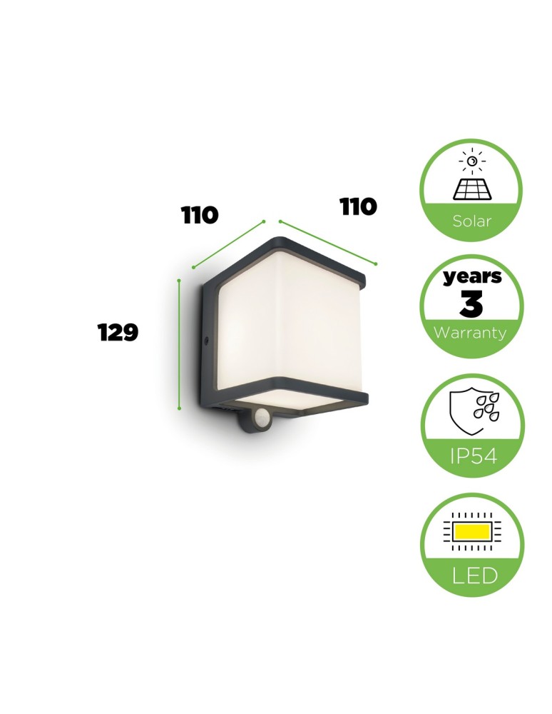 Solar lamps - Lutec Outdoor Solar DOBLO - MOVEMENT SENSOR 6940101125 - product kolory-swiatla.pl 3