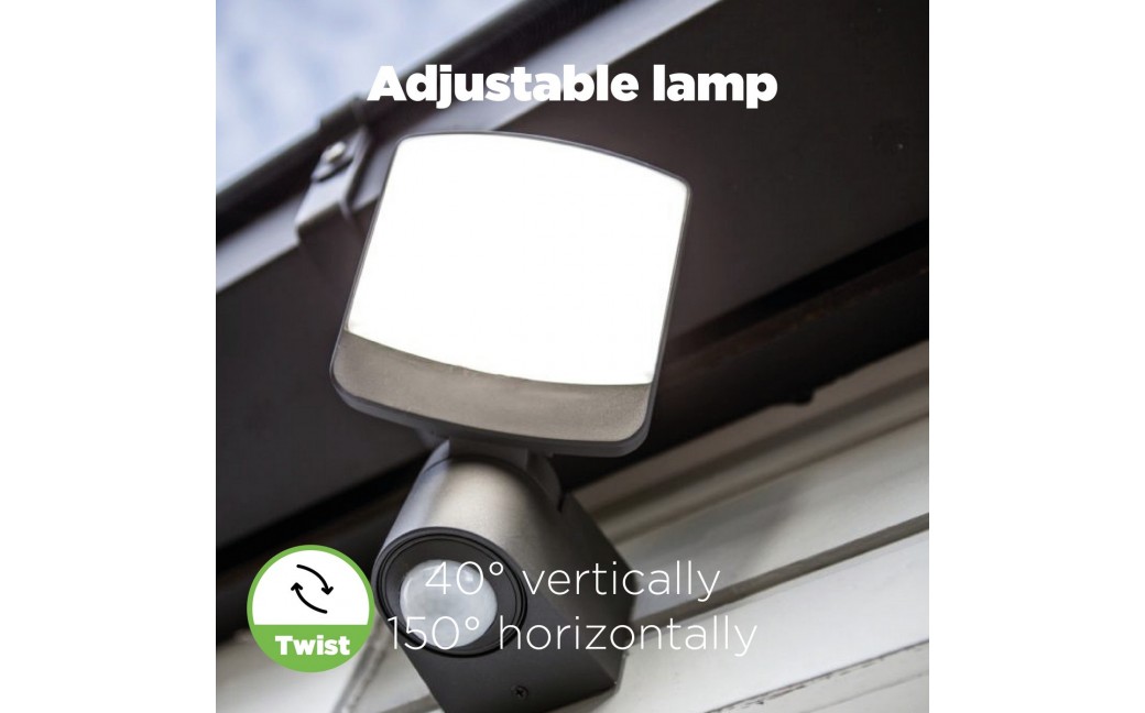 Lutec SUNSHINE - CZUJNIK RUCHU Ścienna LED Szary 7625701345