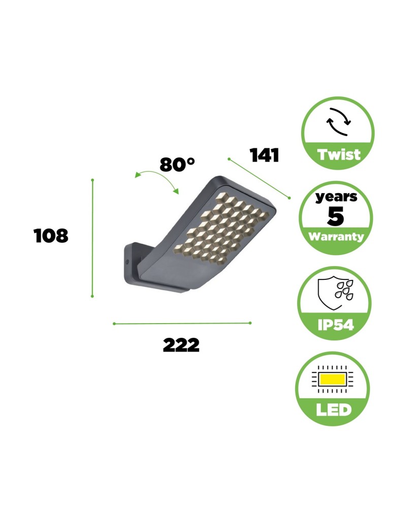 Outdoor wall lamps - Lutec Outdoor Wall Mount ATLANTIS 7801601118 - product kolory-swiatla.pl 6