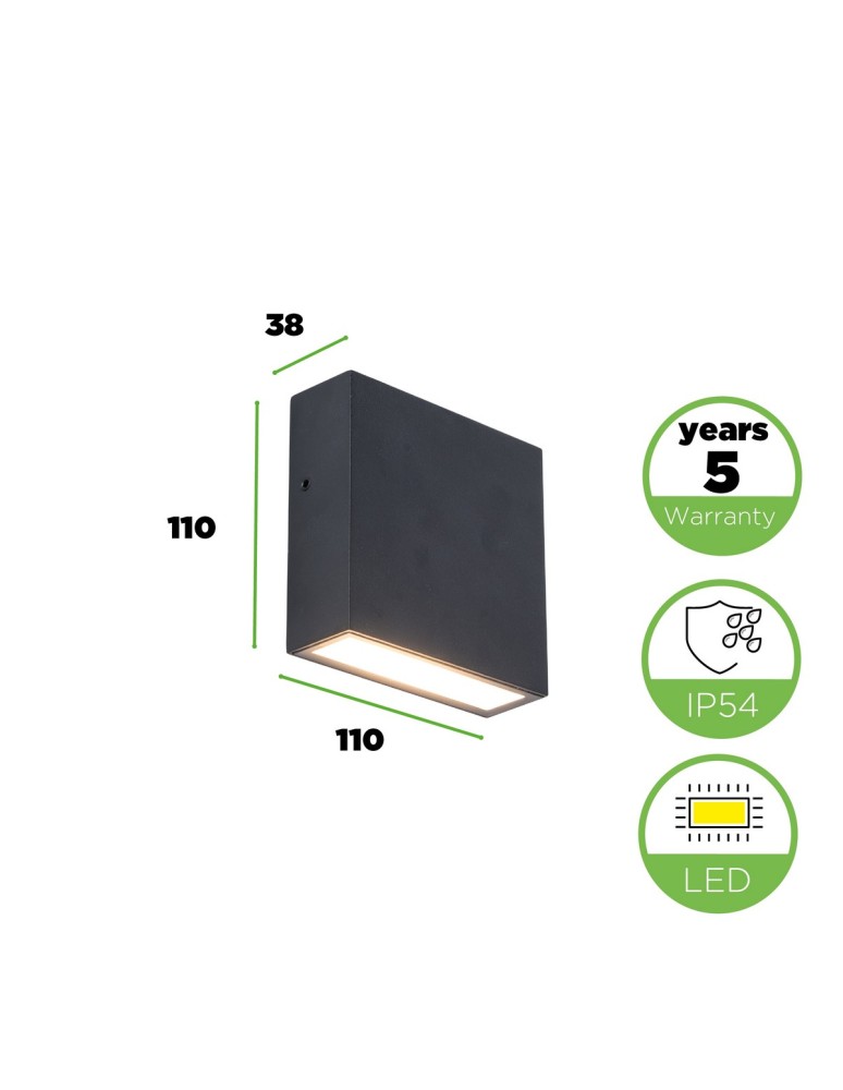 Outdoor wall lamps - Lutec Outdoor Wall Mounted GEMINI XF 5104002012 - product kolory-swiatla.pl 6