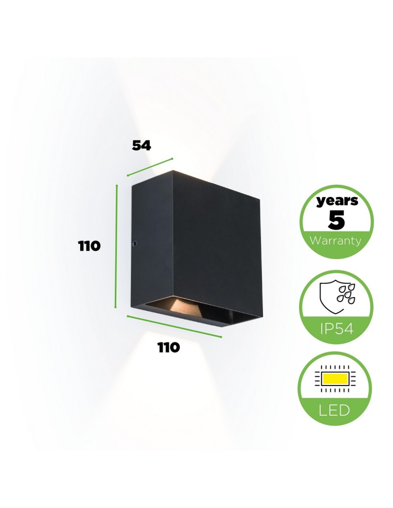Outdoor wall lamps - Lutec Outdoor Wall Mounted GEMINI 5104003012 - product kolory-swiatla.pl 5