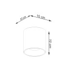 Gold ceiling fixtures - Sollux Plafond ORBIS 1 gold SL.1180 - product 5