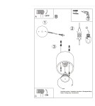 Gold ceiling fixtures - Sollux Plafond ORBIS 1 gold SL.1180 - product 6