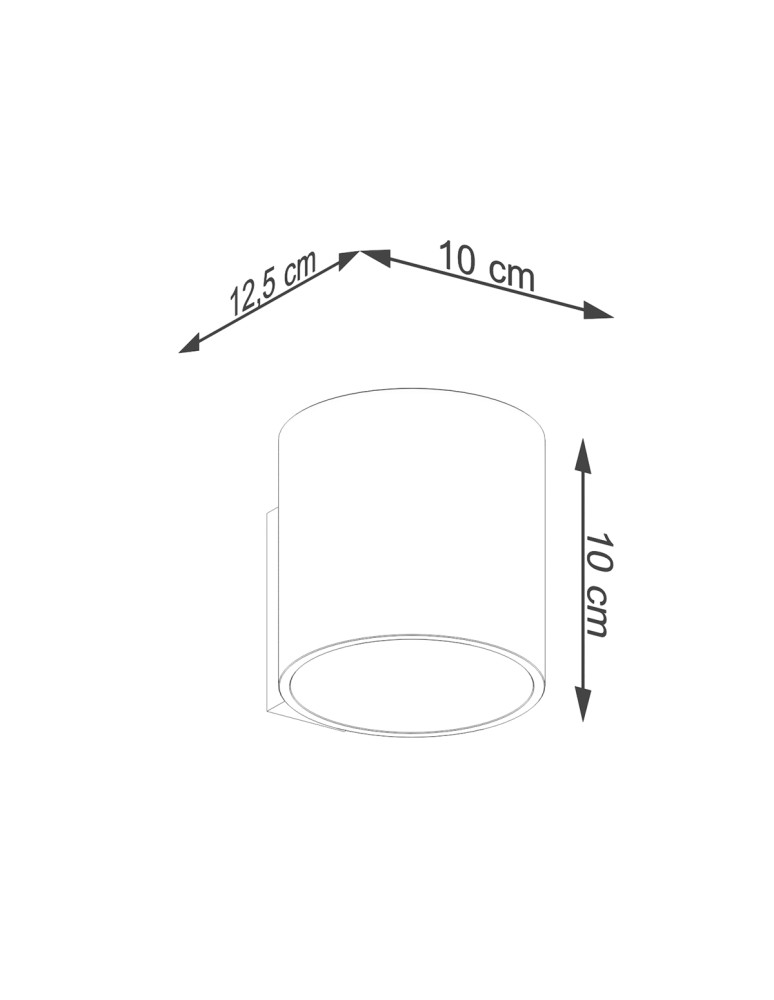 Gold wall lamps - Sollux Wall lamp ORBIS 1 gold SL.1181 - product kolory-swiatla.pl 5