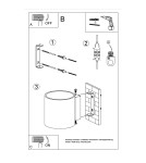 Gold wall lamps - Sollux Wall lamp ORBIS 1 gold SL.1181 - product 6