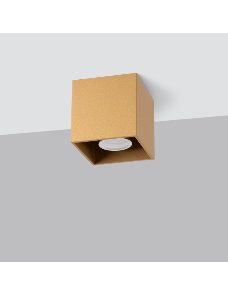 Gold ceiling fixtures - Sollux Plafond QUAD 1 gold SL.1182 - product kolory-swiatla.pl 2