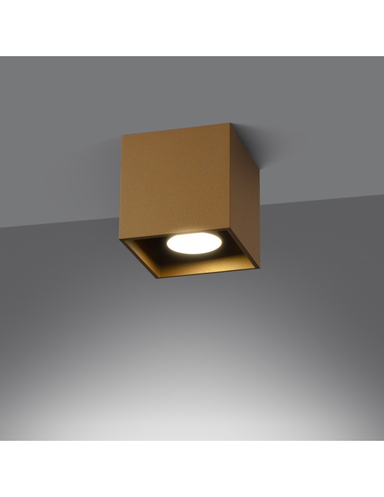 Gold ceiling fixtures - Sollux Plafond QUAD 1 gold SL.1182 - product kolory-swiatla.pl 3