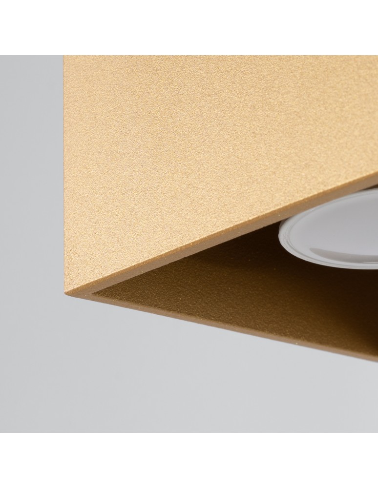 Gold ceiling fixtures - Sollux Plafond QUAD 1 gold SL.1182 - product kolory-swiatla.pl 4