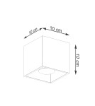 Gold ceiling fixtures - Sollux Plafond QUAD 1 gold SL.1182 - product 5