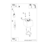 Gold ceiling fixtures - Sollux Plafond QUAD 1 gold SL.1182 - product 6