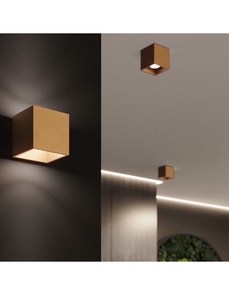Gold ceiling fixtures - Sollux Plafond QUAD 1 gold SL.1182 - product kolory-swiatla.pl 7