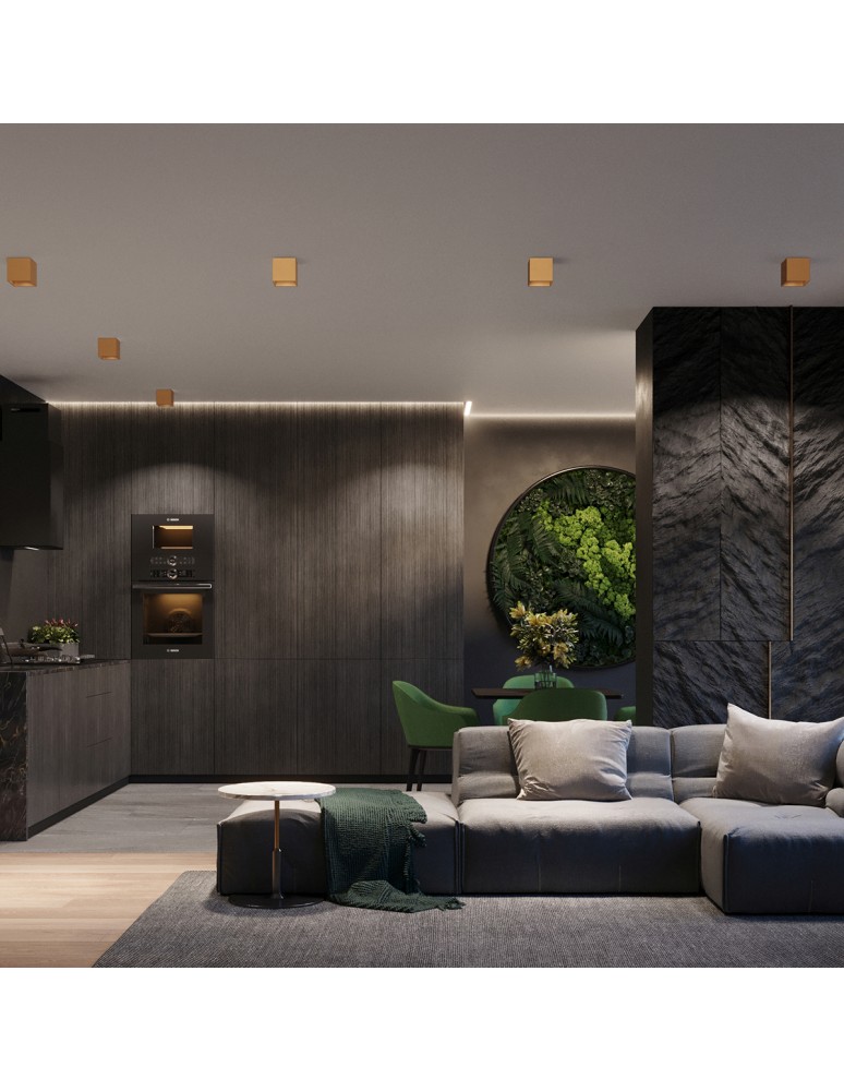 Gold ceiling fixtures - Sollux Plafond QUAD 1 gold SL.1182 - product kolory-swiatla.pl 8