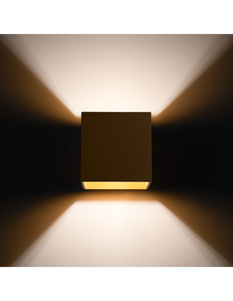 Gold wall lamps - Sollux Wall lamp QUAD 1 gold SL.1183 - product kolory-swiatla.pl 3