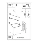 Gold wall lamps - Sollux Wall lamp QUAD 1 gold SL.1183 - product 6
