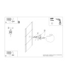 Sollux Kinkiet GLOBE beton SL.1362 Sollux Kinkiet GLOBE beton SL.1362