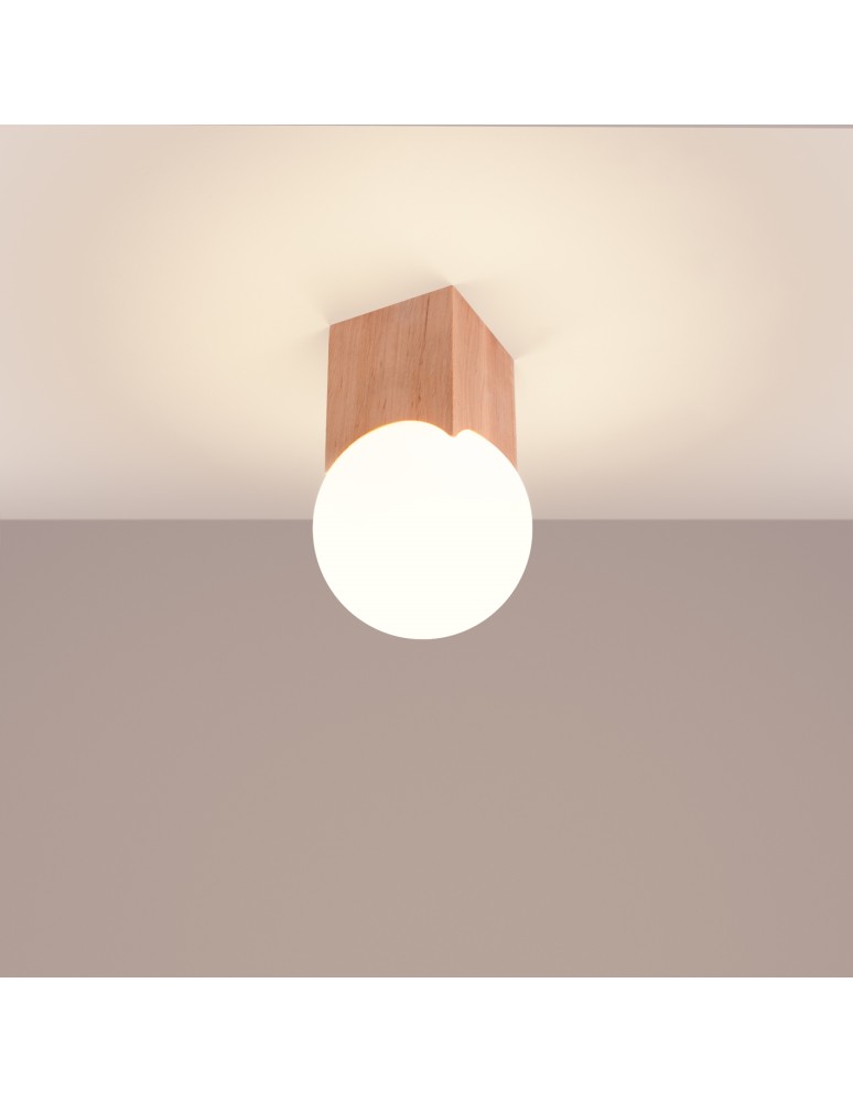 Ceiling lamps spheres - Sollux Plafond SOLIS natural wood SL.1407 - product kolory-swiatla.pl 3
