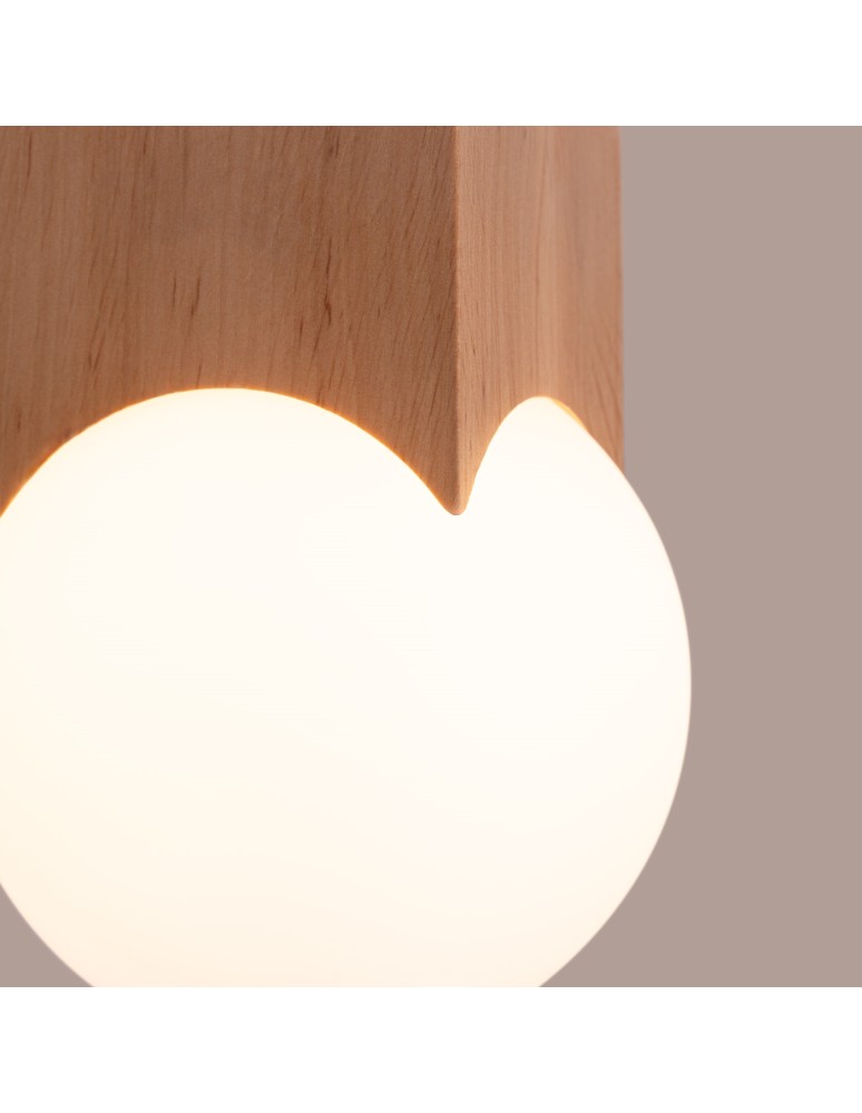 Ceiling lamps spheres - Sollux Plafond SOLIS natural wood SL.1407 - product kolory-swiatla.pl 6