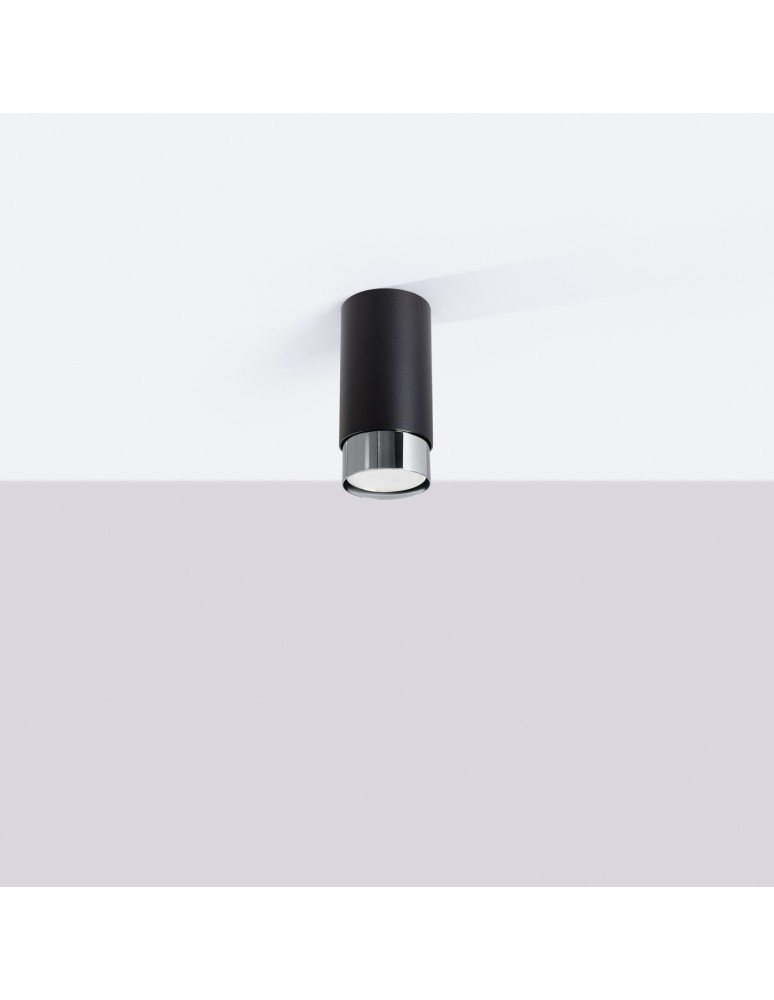 Black ceiling fixtures - Sollux Plafond NERO 12.5 black/chrome SL.1408 - product kolory-swiatla.pl 2
