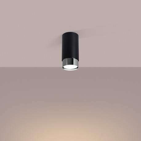 Sollux Plafon NERO 12,5 czarny/chrom SL.1408