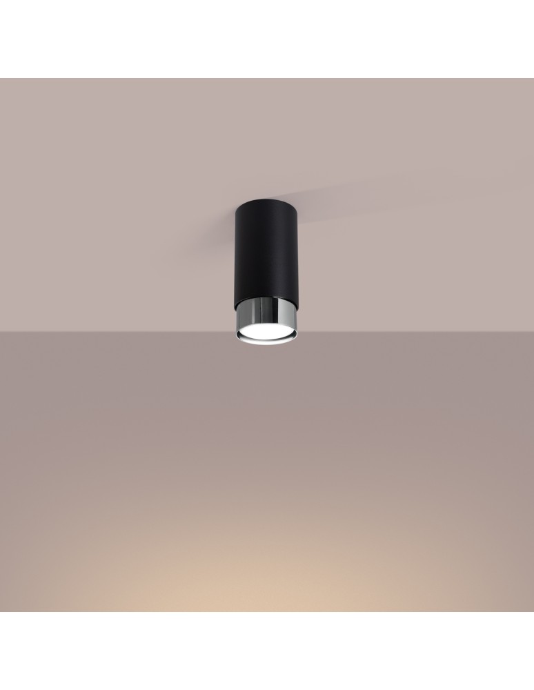 Black ceiling fixtures - Sollux Plafond NERO 12.5 black/chrome SL.1408 - product kolory-swiatla.pl 3