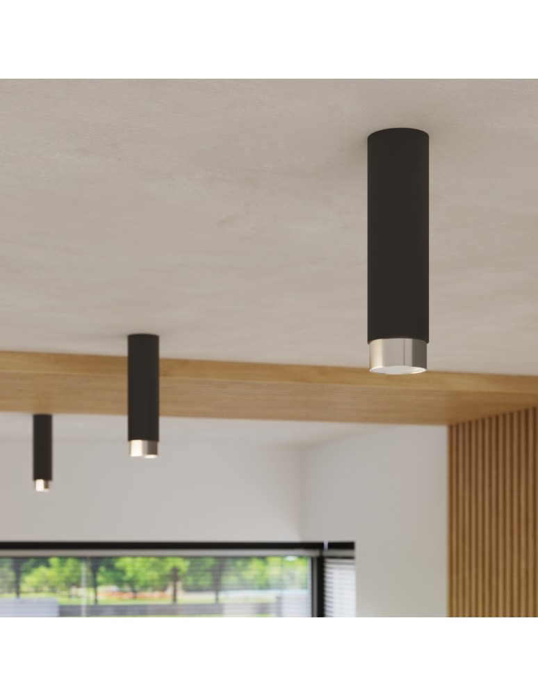 Black ceiling fixtures - Sollux Plafond NERO 22.5 black/chrome SL.1409 - product kolory-swiatla.pl 10