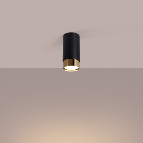 Sollux Plafon NERO 12,5 czarny/złoty SL.1410