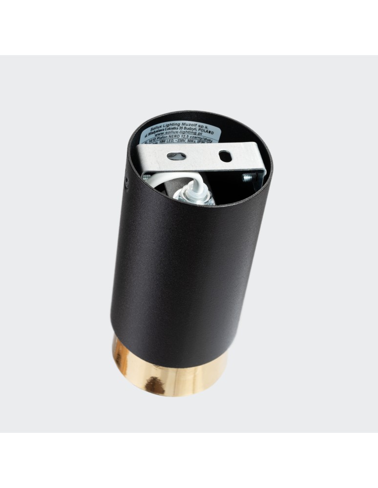 Black ceiling fixtures - Sollux Plafond NERO 12.5 black/gold SL.1410 - product kolory-swiatla.pl 4