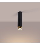 Black ceiling fixtures - Sollux Plafond NERO 22.5 black/gold SL.1411 - product 3
