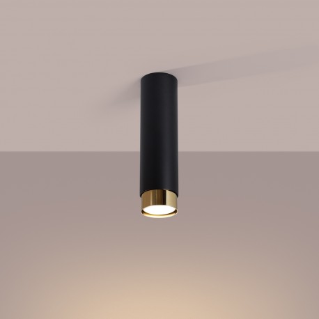 Sollux Plafon NERO 22,5 czarny/złoty SL.1411